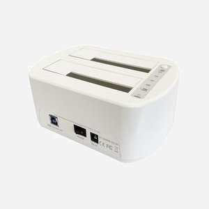 Station d'accueil LC-Power LC-DOCK-U3-VI pour HDD/SSD 2.5/3.5" SATA I/II/III USB 3.2 Gen 1 Micro-B, jusqu'à 40 To, chipset JMS561U, Blanc - Miniature 4