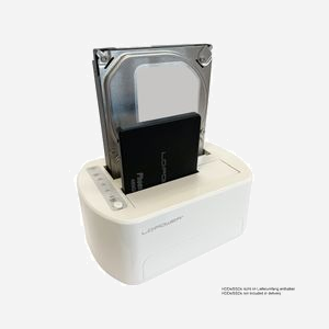 Station d'accueil LC-Power LC-DOCK-U3-VI pour HDD/SSD 2.5/3.5" SATA I/II/III USB 3.2 Gen 1 Micro-B, jusqu'à 40 To, chipset JMS561U, Blanc - Miniature 5