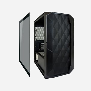 LC-Power Gaming 712MB Micro Tower Noir - Boîtier PC Micro ATX/Mini-ITX, 2x3.5", 3x2.5", 5 Slots d'Extension, Façade en Verre Trempé, USB 3.2 Gen 1 - Miniature 3