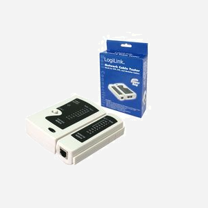 Testeur de câbles LogiLink WZ0010 pour réseaux RJ45/RJ11/RJ12 et câbles coaxiaux avec indicateur LED de continuité. - Miniature 1