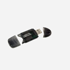 LogiLink CR0007 Lecteur de carte mémoire externe USB 2.0 pour SD/MMC, taux de transfert 480 Mbit/s, alimentation USB, noir - Miniature 3