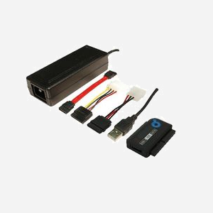 LogiLink AU0006C Adaptateur USB Type-A vers IDE/ATA et SATA, Taux de transfert 0.48 Gbit/s, Longueur câble 1.2m, Compatible Windows/macOS, Alimentation externe incluse. - Miniature 2