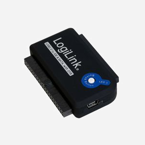 LogiLink AU0006C Adaptateur USB Type-A vers IDE/ATA et SATA, Taux de transfert 0.48 Gbit/s, Longueur câble 1.2m, Compatible Windows/macOS, Alimentation externe incluse. - Miniature 3