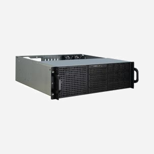Inter-Tech Châssis Serveur Rackable 3U-30240 Noir Acier, compatible ATX/Flex-ATX/microATX/Mini-ITX, 12x3.5" internes, 6x5.25" externes, 1x120mm avant, 2x60mm arrière - Miniature 2