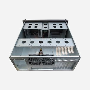 Inter-Tech 4U-4098-S Châssis Rackable 4U Acier Noir, 6 baies 5.25" externes, 5 baies 3.5" internes, compatible ATX/micro ATX/Mini-ITX, 2x 80mm arrière - Miniature 5