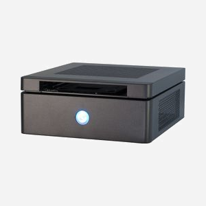 Inter-Tech ITX-603 Mini Tower Noir 60W : Mini-ITX, 1x 5.25", 2x 2.5", Alimentation Externe 60W, 195x215x82mm, Ventilateur Latéral 50mm, ATX, 2x SATA, Molex, Noir