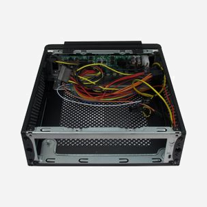 Inter-Tech ITX-603 Mini Tower Noir 60W : Mini-ITX, 1x 5.25", 2x 2.5", Alimentation Externe 60W, 195x215x82mm, Ventilateur Latéral 50mm, ATX, 2x SATA, Molex, Noir - Miniature 3