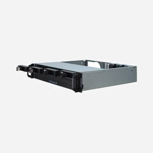Inter-Tech IPC 2U-2404S Châssis Serveur Rackable 2U Acier Noir/Argent, microATX/Mini-ITX, 5x 3.5", 1x 3.5" interne, 4 slots d'extension, Hot-Swap, 480x440x89mm - Miniature 5