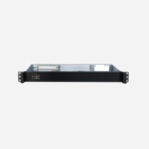 Inter-Tech IPC-K-126L Support Serveur 1U Acier Noir 485x285x45mm, Carte Mère Mini-ITX, 1x 3.5" interne, 2x 2.5", 2x USB 2.0, Sans Alimentation - Miniature 4