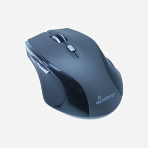 MediaRange MROS203 Souris Optique sans Fil RF 1600 DPI 5 Boutons Noire/Grise Droitier, Compatible Windows/macOS/Linux, 97x70x36mm, 60g - Miniature 3