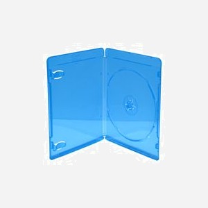 MediaRange BOX39-50 Boîtier Blu-ray 1 Disque, Bleu/Transparent, 171x134x7mm, Plastique, Diamètre 120mm, Conforme RoHS, Unité