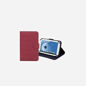Rivacase 3312 Folio Rouge 7" Polyester 17.8cm Compatible Acer/Asus/Huawei/Lenovo/Samsung, Dimensions 134x198x13mm, Poids 180g - Miniature 1