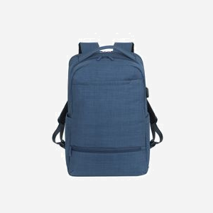 Rivacase 8365-BLUE Sac à dos 17.3" Polyester Bleu, Compartiment 290x430x50mm, Dimensions 320x475x170mm, Poids 850g - Miniature 2