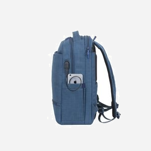 Rivacase 8365-BLUE Sac à dos 17.3" Polyester Bleu, Compartiment 290x430x50mm, Dimensions 320x475x170mm, Poids 850g - Miniature 5