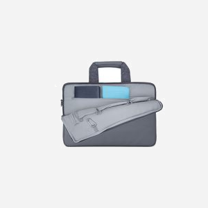 Rivacase 7930 Sac Messenger 15" Gris - Polyester/Polyuréthane, Compartiment Tablette, Poches Multiples, Bandoulière Amovible, 385x270x110mm, 825g - Miniature 5