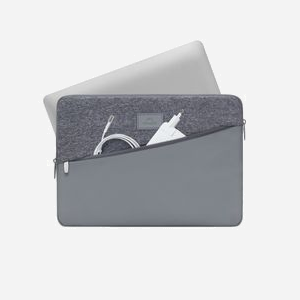 Rivacase 7903-GREY Housse 13.3" Polyester/Polyéthylène Gris, Compatible iPad Pro 12.9/MacBook Air/Pro 13, Dimensions Internes 325x20x235mm, 240g - Miniature 3