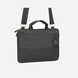 Rivacase 8823-BLACK-MELANGE Malette 13.3" Polyester/Polyuréthane Noir 360x40x275mm pour iPad Pro 12.9"/MacBook Air/Pro 13" avec Sangle et Poche Avant - Miniature 2