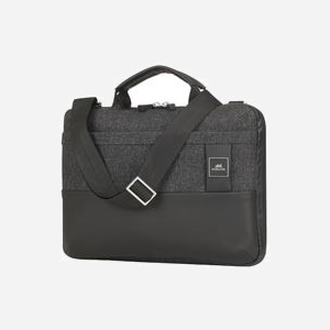 Rivacase 8823-BLACK-MELANGE Malette 13.3" Polyester/Polyuréthane Noir 360x40x275mm pour iPad Pro 12.9"/MacBook Air/Pro 13" avec Sangle et Poche Avant - Miniature 3