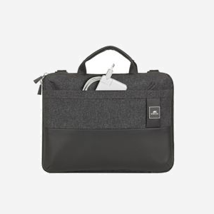 Rivacase 8823-BLACK-MELANGE Malette 13.3" Polyester/Polyuréthane Noir 360x40x275mm pour iPad Pro 12.9"/MacBook Air/Pro 13" avec Sangle et Poche Avant - Miniature 5