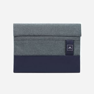 Rivacase 8803-KHAKI-MELANGE Housse 13.3" (33.8 cm) Bleu/Gris - Polyester/Polyuréthane - Poches Avant/Arrière - 355x260x20 mm, compartiment 340x250x18 mm