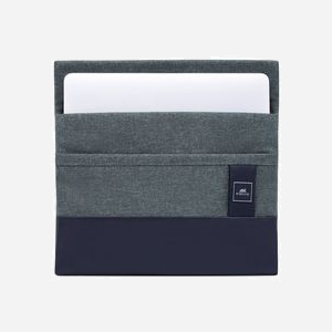 Rivacase 8803-KHAKI-MELANGE Housse 13.3" (33.8 cm) Bleu/Gris - Polyester/Polyuréthane - Poches Avant/Arrière - 355x260x20 mm, compartiment 340x250x18 mm - Miniature 5