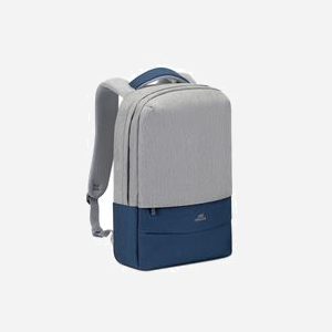 Rivacase 7562GREY Sac à dos 15.6" Gris/Marine, Polyester, Compartiment PC 265x40x390mm, Poche USB, Résistant à l'eau, 305x120x460mm, 635g - Miniature 1