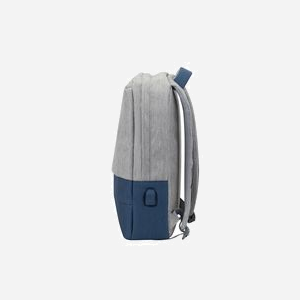 Rivacase 7562GREY Sac à dos 15.6" Gris/Marine, Polyester, Compartiment PC 265x40x390mm, Poche USB, Résistant à l'eau, 305x120x460mm, 635g - Miniature 5