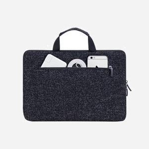 Rivacase 7913-BLACK Housse 14" (35.6cm) Polyester Noir, Résistance Chocs/Eau/Poussière/Rayures, Poche Arrière, Dimensions Internes 335x27x233mm - Miniature 3