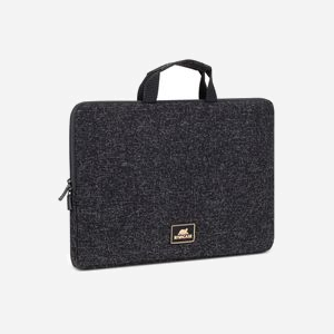 Rivacase 7915-BLACK Housse 15.6" Polyester/Polyuréthane Noir/Blanc - Compartiment Tablette, Poche Arrière, Résistance Chocs/Eau/Rayures, 400x280x37mm, 330g - Miniature 1