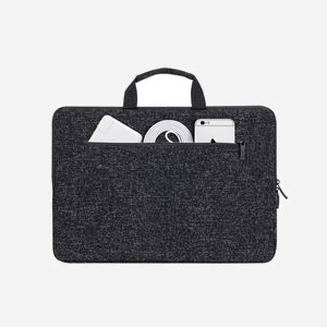 Rivacase 7915-BLACK Housse 15.6" Polyester/Polyuréthane Noir/Blanc - Compartiment Tablette, Poche Arrière, Résistance Chocs/Eau/Rayures, 400x280x37mm, 330g - Miniature 4