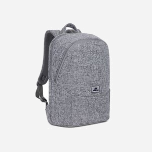 Rivacase 7962GR Sac à Dos 15.6" Noir/Gris Polyester Résistant à l'Eau, Compartiment Tablette, Dimensions 310x150x460mm, Poids 790g