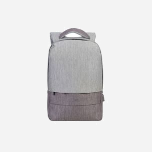 Rivacase 7562 Sac à dos 15.6" (39.6cm) Gris/Moka Polyester, Poche Frontale, Port USB, Compartiment Laptop 265x40x390mm, 305x120x460mm, 635g - Miniature 1