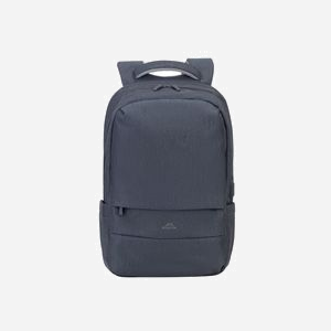 Rivacase 7567-DARK-GREY Sac à Dos 17.3" Polyester Bleu, Compartiment PC 290x450x40mm, Poche Frontale, Résistant à l'Eau, Port USB, 305x150x480mm - Miniature 1