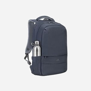 Rivacase 7567-DARK-GREY Sac à Dos 17.3" Polyester Bleu, Compartiment PC 290x450x40mm, Poche Frontale, Résistant à l'Eau, Port USB, 305x150x480mm - Miniature 2
