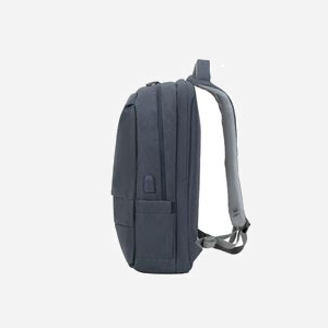 Rivacase 7567-DARK-GREY Sac à Dos 17.3" Polyester Bleu, Compartiment PC 290x450x40mm, Poche Frontale, Résistant à l'Eau, Port USB, 305x150x480mm - Miniature 4
