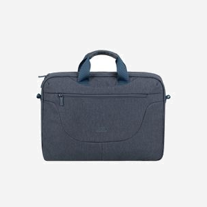 Rivacase 7731-DARK-GREY Malette 15.6" Gris Monochromatique Polyester, Compartiments Tablette/Documents, Poche Frontale, Sangle d'Épaule Amovible 405x305x80mm