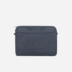 Rivacase 7731-DARK-GREY Malette 15.6" Gris Monochromatique Polyester, Compartiments Tablette/Documents, Poche Frontale, Sangle d'Épaule Amovible 405x305x80mm - Miniature 3