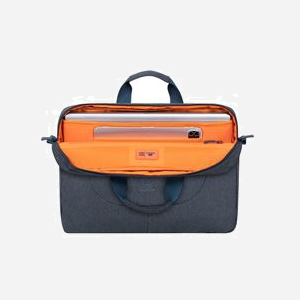 Rivacase 7731-DARK-GREY Malette 15.6" Gris Monochromatique Polyester, Compartiments Tablette/Documents, Poche Frontale, Sangle d'Épaule Amovible 405x305x80mm - Miniature 4