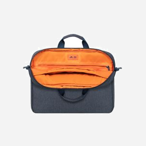 Rivacase 7731-DARK-GREY Malette 15.6" Gris Monochromatique Polyester, Compartiments Tablette/Documents, Poche Frontale, Sangle d'Épaule Amovible 405x305x80mm - Miniature 5