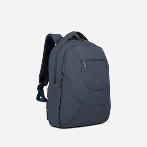 Rivacase 7761 Sac à dos 15.6" Gris, Polyester Monochromatique, Compartiment Tablette, Résistant à l'eau, 310x150x460mm, Poche Avant, Sangle Épaule