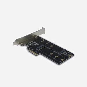 Inter-Tech KT015 Carte Adaptateur Interne PCIe vers M.2 & SATA 6 Gbit/s, Support Windows, macOS, Linux, PCIe 3.0, 120x150x20mm - Miniature 1