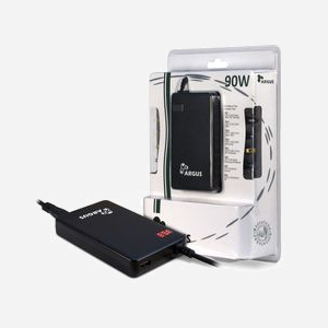 Inter-Tech ARGUS NB-90SA Adaptateur Secteur Universel 90W pour Ordinateur Portable 100-240V CA vers CC, Protection Surtension/Surcharge/Court-circuit, USB 2.0 - Miniature 2