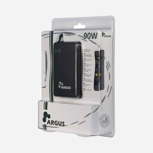 Inter-Tech ARGUS NB-90SA Adaptateur Secteur Universel 90W pour Ordinateur Portable 100-240V CA vers CC, Protection Surtension/Surcharge/Court-circuit, USB 2.0 - Miniature 4