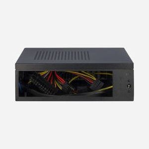Inter-Tech JX-500 Mini Tower PC Noir, ITX, 1x 2.5", USB 3.2 Gen 1, Bloc d'alimentation ATX, 200x240x65mm, CE/RoHS - Miniature 4