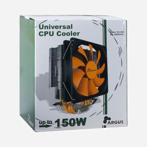 Dynatron Argus SU-260 Refroidisseur CPU 12cm, 600-1400 RPM, 59.47 m³/h, Socket Intel LGA 115x/1200 & AMD AM2/AM3/AM4, TDP 150W, Noir/Orange - Miniature 3