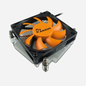 Dynatron Argus T-200 Refroidisseur CPU 8cm, 600-1800 RPM, 30.58 m³/h, 1.15 mmH2O, 85W TDP, Socket LGA 115x/1200/1366, Noir/Orange