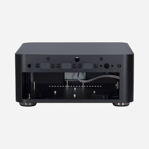 Inter-Tech ITX A80S Mini Tower Noir - Boîtier PC ITX Aluminium, Alimentation Externe 60W, Baies 5.25/3.5/2.5", 2x USB 3.2 Gen 1, 200x200x88mm - Miniature 4