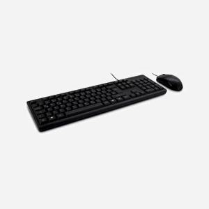 Inter-Tech KB-118 EN Ensemble Clavier QWERTY Anglais USB Filaire + Souris 1000 DPI, 104 touches, Compatible Windows/macOS/Linux, Noir
