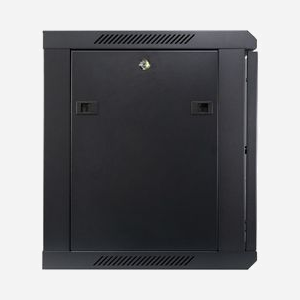 Inter-Tech SMA-6409 Rack Mural 9U 600x450x500mm, Charge Max. 30kg, Porte Verre Trempé/Acier, 2 Ventilateurs 12cm, IP20, Noir - Miniature 3