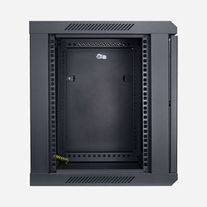 Inter-Tech SMA-6409 Rack Mural 9U 600x450x500mm, Charge Max. 30kg, Porte Verre Trempé/Acier, 2 Ventilateurs 12cm, IP20, Noir - Miniature 4